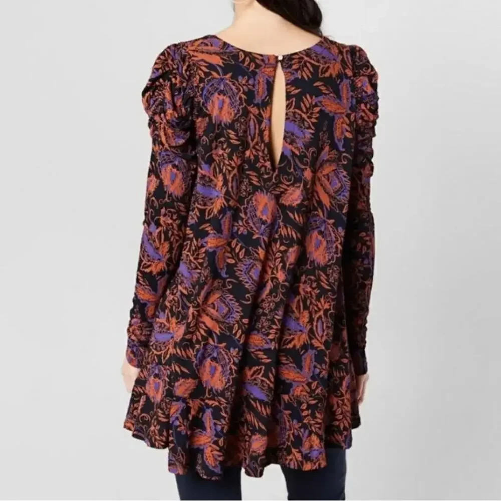 Free People Hello‎ Lover Tunic top floral Sz S